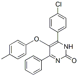 5-(4-Methylphenoxy)-4-phenyl-6-(4-chlorophenyl)-2(1H)-pyrimidinone CAS#: 42919-56-2