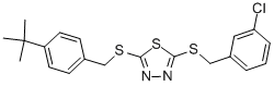 5-(4-TERT-BUTYLBENZYLTHIO)-2-(3-CHLOROBENZYLTHIO)-1,3,4-THIADIAZOLE CAS#: 353254-78-1