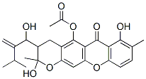 5-Acetoxy-3,4-dihydro-2,7-dihydroxy-3-(1-hydroxy-3-methyl-2-methylenebutyl)-2,8-dimethyl-2H,6H-pyrano[3,2-b]xanthen-6-one CAS#: 40522-68-7