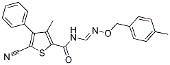 5-CYANO-3-METHYL-N-(([(4-METHYLBENZYL)OXY]IMINO)METHYL)-4-PHENYL-2-THIOPHENECARBOXAMIDE CAS#: 343372-49-6