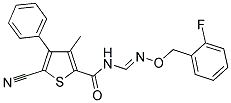 5-CYANO-N-(([(2-FLUOROBENZYL)OXY]IMINO)METHYL)-3-METHYL-4-PHENYL-2-THIOPHENECARBOXAMIDE CAS#: 343372-44-1