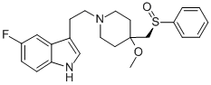 5-FLUORO-3-[2-[4-METHOXY-4-[[(R)-PHENYLSULPHINYL]METHYL]-1-PIPERIDINYL]ETHYL]-1H-INDOLE CAS#: 158848-32-9