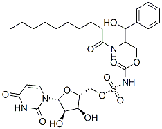 5'-O-(((2-decanoylamino-3-hydroxy-3-phenylpropyloxycarbonyl)amino)sulfonyl)uridine CAS#: 149992-48-3