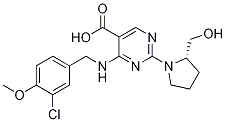 5-PyriMidinecarboxylic acid, 4-[[(3-chloro-4-Methoxyphenyl)Methyl]aMino]-2-[(2S)-2-(hydroxyMethyl)- 1-pyrrolidinyl]- CAS#: 330785-84-7