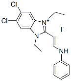 5,6-dichloro-1,3-diethyl-2-[2-(phenylamino)vinyl]-1H-benzimidazolium iodide CAS#: 4751-23-9