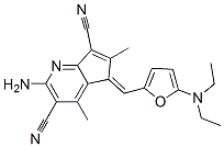 5H-Cyclopenta[b]pyridine-3,7-dicarbonitrile,  2-amino-5-[[5-(diethylamino)-2-furanyl]methylene]-4,6-dimethyl- CAS#: 366469-49-0