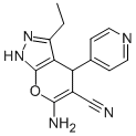 6-amino-3-ethyl-4-(4-pyridinyl)-1,4-dihydropyrano[2,3-c]pyrazole-5-carbonitrile CAS#: 342780-82-9