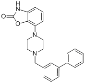 7-[4-[(3-phenylphenyl)methyl]piperazin-1-yl]-3H-benzooxazol-2-one CAS#: 350992-10-8