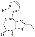7-Ethyl-5-(2-fluorophenyl)-1,3-dihydro-2H-thieno[2,3-e]-1,4-diazepin-2-one CAS#: 41191-07-5