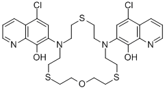 7,7'-(1-OXA-4,10,16-TRITHIA-7,13-DIAZACYCLOOCTADECANE-7,13-DIYL)BIS[5-CHLORO-8-QUINOLINOL] CAS#: 343372-30-5
