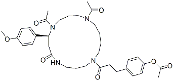 (8S)-9,13-Diacetyl-1-[3-[4-(acetyloxy)phenyl]-1-oxopropyl]-8-(4-methoxyphenyl)-1,5,9,13-tetraazacyploheptadecan-6-one CAS#: 42919-92-6