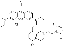 9-CYANO-N,N,N'-TRIETHYLPYRONINE-N'-CAPROIC ACID N 4-(MALEIMIDOETHYL)PIPERAZIDE CHLORIDE CAS#: 163032-73-3