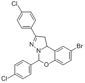 9-bromo-2,5-bis(4-chlorophenyl)-1,10b-dihydropyrazolo[1,5-c][1,3]benzoxazine CAS#: 332060-80-7