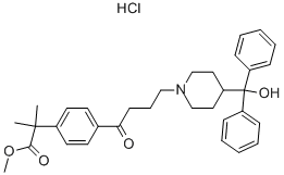A,A-DIMETHYL-4-[4-[4-(HYDROXYDIPHENYL METHYL)-1-PIPERIDINYL]-1-OXOBUTYL]PHENYL ACETIC ACID METHYL ESTER HYDROCHLORIDE CAS#: 169280-33-5