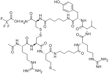 AC-ARG-CYS-MET-5-AMINOPENTANOYL-ARG-VAL-TYR-5-AMINOPENTANOYL-CYS-NH2, (DISULFIDE BOND) TRIFLUOROACETATE CAS#: 353487-64-6