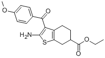BENZO[B]THIOPHENE-6-CARBOXYLIC ACID, 2-AMINO-4,5,6,7-TETRAHYDRO-3-(4-METHOXYBENZOYL)-, ETHYL ESTER CAS#: 358749-82-3