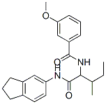 Benzamide, N-[1-[[(2,3-dihydro-1H-inden-5-yl)amino]carbonyl]-2-methylbutyl]-3-methoxy- (9CI) CAS#: 335249-68-8