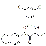 Benzamide, N-[1-[[(2,3-dihydro-1H-inden-5-yl)amino]carbonyl]-2-methylbutyl]-3,5-dimethoxy- (9CI) CAS#: 335249-67-7