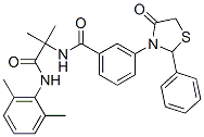 Benzamide, N-[2-[(2,6-dimethylphenyl)amino]-1,1-dimethyl-2-oxoethyl]-3-(4-oxo-2-phenyl-3-thiazolidinyl)- (9CI) CAS#: 353507-09-2
