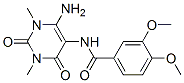 Benzamide, N-(6-amino-1,2,3,4-tetrahydro-1,3-dimethyl-2,4-dioxo-5-pyrimidinyl)-3,4-dimethoxy- CAS#: 166115-70-4