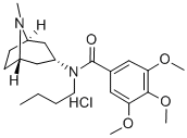 Benzamide, N-butyl-4-(8-methyl-8-azabicyclo(3.2.1)oct-3-yl)-3,4,5-trim ethoxy-, monohydrochloride, endo- CAS#: 171261-29-3