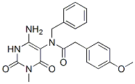 Benzeneacetamide,  N-(4-amino-1,2,3,6-tetrahydro-1-methyl-2,6-dioxo-5-pyrimidinyl)-4-methoxy-N-(phenylmethyl)- CAS#: 167299-14-1