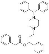 Benzeneacetic acid, 3-(4-(diphenylmethyl)-1-piperazinyl)-1-phenylpropy l ester CAS#: 149848-11-3