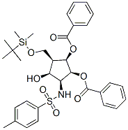 Benzenesulfonamide, N-2,3-bis(benzoyloxy)-4-(1,1-dimethylethyl)dimethylsilyloxymethyl-5-hydroxycyclopentyl-4-methyl-, 1S-(1.alpha.,2.beta.,3.alpha.,4.beta.,5.alpha.)- CAS#: 165375-18-8