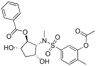 Benzenesulfonamide, N-3-(acetyloxy)methyl-5-(benzoyloxy)-2,4-dihydroxycyclopentyl-4-methyl-, 1S-(1.alpha.,2.alpha.,3.beta.,4.alpha.,5.beta.)- CAS#: 165375-17-7
