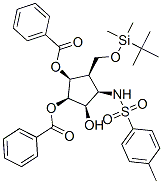 Benzenesulfonamide, N-3,4-bis(benzoyloxy)-2-(1,1-dimethylethyl)dimethylsilyloxymethyl-5-hydroxycyclopentyl-4-methyl-, 1S-(1.alpha.,2.beta.,3.alpha.,4.beta.,5.alpha.)- CAS#: 165375-25-7