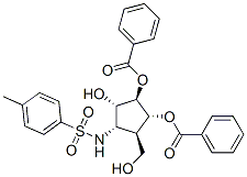 Benzenesulfonamide, N-3,4-bis(benzoyloxy)-2-hydroxy-5-(hydroxymethyl)cyclopentyl-4-methyl-, 1S-(1.alpha.,2.alpha.,3.beta.,4.alpha.,5.beta.)- CAS#: 165375-26-8