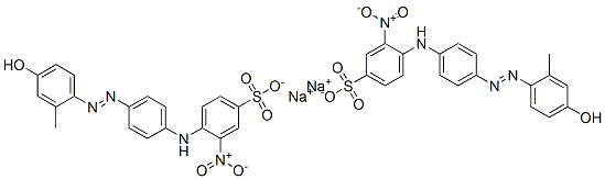 Benzenesulfonic acid, 4-[[4-[(4-hydroxy-2-methylphenyl) azo]phenyl]amino]-3-nitro, disodium salt CAS#: 150632-01-2