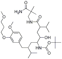 CarbaMic acid, [4-[[(3-aMino-2,2-diMethyl-3-oxopropyl)aMino]carbonyl]-2-hydroxy-1-[2-[[4-Methoxy-3-(3-Methoxypropoxy)phenyl]Methyl]-3-Methylbutyl]-5-Methylhexyl]-, 1,1-diMethylethyl ester, [1S-[1R*(R*),2R*,4R*]]- CAS#: 173338-07-3