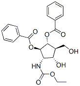 Carbamic acid, 2,3-bis(benzoyloxy)-5-hydroxy-4-(hydroxymethyl)cyclopentyl-, ethyl ester, 1S-(1.alpha.,2.beta.,3.alpha.,4.beta.,5.alpha.)- CAS#: 165375-20-2