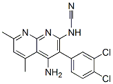 Cyanamide, [4-amino-3-(3,4-dichlorophenyl)-5,7-dimethyl-1,8-naphthyridin-2-yl]- (9CI) CAS#: 393127-09-8