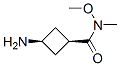 Cyclobutanecarboxamide, 3-amino-N-methoxy-N-methyl-, cis- (9CI) CAS#: 171549-87-4