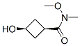 Cyclobutanecarboxamide, 3-hydroxy-N-methoxy-N-methyl-, cis- (9CI) CAS#: 171549-81-8