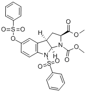 DIMETHYL-(2S, 3AR, 8AS)-8-PHENYLSULFONYL-5-PHENYLSULFONYLOXY-1,2,3,3A,8A-HEXAHYDROPYRROLO[2,3]INDOL-1,2-DICARBOXYLATE CAS#: 150804-39-0