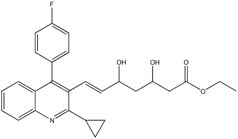 ()-(E)-ETHYL-3,5-DIHYDROXY-7-[4-(4-FLUOROPHENYL)-2-(CYCLOPROPYL)-3-QUINOLINYL]-6-HEPTENOATE CAS#: 147008-20-6