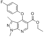 ETHYL 1,3-DIMETHYL-4-(4-FLUOROPHENOXY)-1H-PYRAZOLO[3,4-B]PYRIDINE-5-CARBOXYLATE CAS#: 174842-35-4