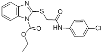 ETHYL 2-[(4-CHLOROPHENYLCARBAMOYL)METHYLTHIO]-1H-BENZO[D]IMIDAZOLE-1-CARBOXYLATE CAS#: 41215-90-1