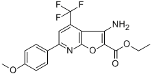 ETHYL 3-AMINO-4-(TRIFLUOROMETHYL)-6-(4-METHOXYPHENYL)FURO[2,3-B]PYRIDINE-2-CARBOXYLATE CAS#: 160436-50-0