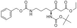 ETHYL 4(S)-BOC-AMINO-7-CBZ-AMINO-3-OXO-HEPTANOATE CAS#: 150618-12-5