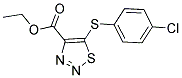 ETHYL 5-[(4-CHLOROPHENYL)SULFANYL]-1,2,3-THIADIAZOLE-4-CARBOXYLATE CAS#: 338760-67-1