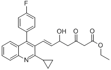 Ethyl (E)-7-[4-(4'-fluorophenyl)-2-(cyclopropyl)-3-quinolinyl]-5-hydroxy-3-oxo-6-heptenoate CAS#: 148901-69-3