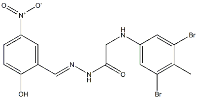 Glycine, N-(3,5-dibroMo-4-Methylphenyl)-, 2-[(2-hydroxy-5-nitrophenyl)Methylene]hydrazide CAS#: 325970-71-6