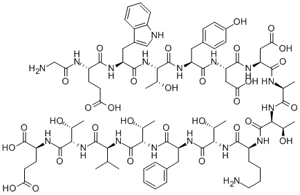 H-GLY-GLU-TRP-THR-TYR-ASP-ASP-ALA-THR-LYS-THR-PHE-THR-VAL-THR-GLU-OH CAS#: 160291-75-8