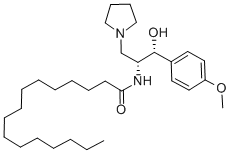 Hexadecanamide, N-[(1R,2R)-2-hydroxy-2-(4-methoxyphenyl)-1-(1-pyrrolidinylmethyl)ethyl]- CAS#: 163042-37-3