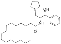Hexadecanamide, N-[(1R,2R)-2-hydroxy-2-phenyl-1-(1-pyrrolidinylmethyl)ethyl]- CAS#: 163042-29-3
