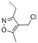 Isoxazole, 4-(chloromethyl)-3-ethyl-5-methyl- (9CI) CAS#: 40500-39-8